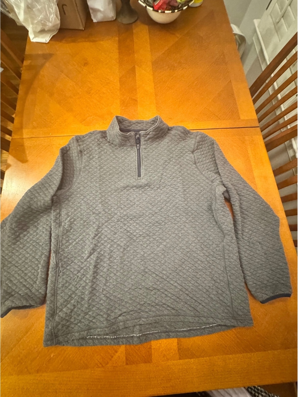J.Crew Authentic Fleece Men's XXL Gray Quarter Zip Pullover 2917